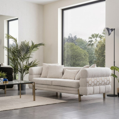Witte driezits luxe 3-zits woonkamer designer zitmeubels bankstellen
