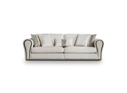 Witte driezits designbank Luxe 3-zits textiel zitmeubel