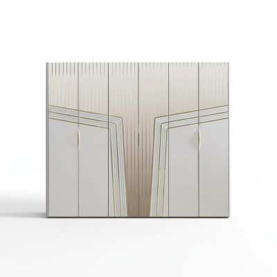 Moderne witte kledingkast houten kast slaapkamer luxe meubels nieuw
