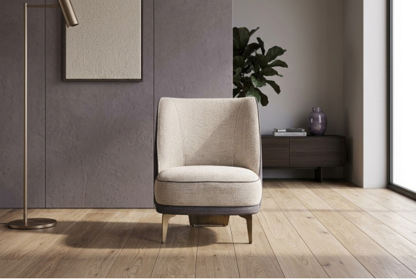 Beige fauteuil Woonkamer Meubels Luxueuze gestoffeerde fauteuil Designer 1-zits