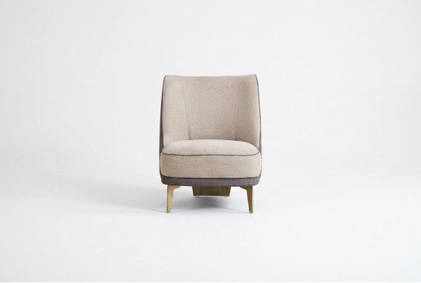 Beige fauteuil Woonkamer Meubels Luxueuze gestoffeerde fauteuil Designer 1-zits