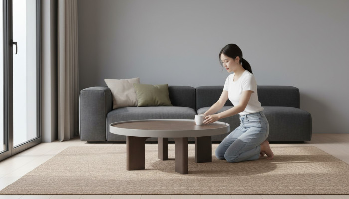 Moderne ronde salontafel Ontwerper Bruin salontafels Woonkamertafel