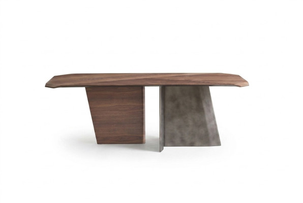 Ontwerper Bruine eettafel Luxe houten eettafel Eetkamer Hoogwaardige meubels