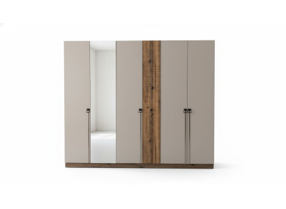 Beige slaapkamer kledingkast ontwerper kasten luxe houten kasten