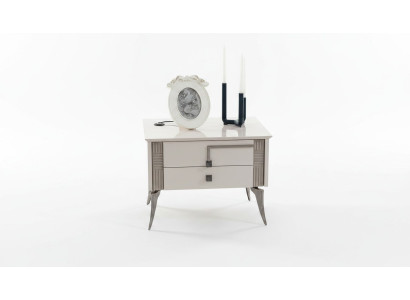 Beige nachtkastje slaapkamer houten meubels houten console luxe nachtkastjes.