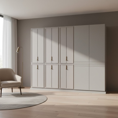 Grijze slaapkamerkast Luxe kasten Houten kast Meubelkast