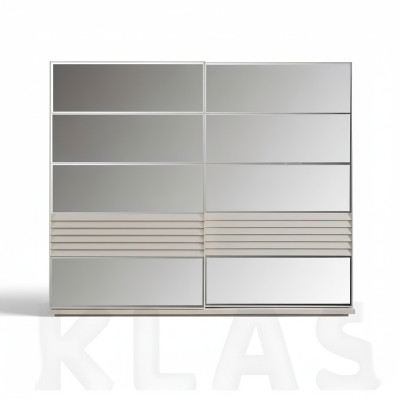 Ontwerper Grijze kledingkast Houten kast Slaapkamer Luxe kasten