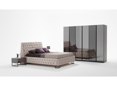 Luxe slaapkamerset designer meubels luxe bed houten kledingkast