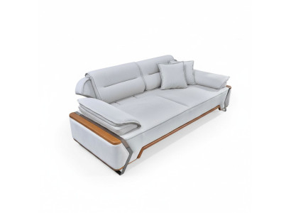 Ontwerper Witte Bank Luxe Woonkamer Bank Bekleding 3-Zits Nieuwe 3-zits