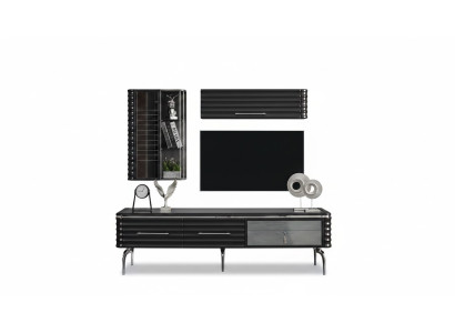 Modern woonkamerset Ontwerper TV-kast Luxe 2x muurkasten 3-delig