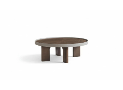 Bruine woonkamer Ronde salontafel Designer houten tafel Ronde tafels Nieuw
