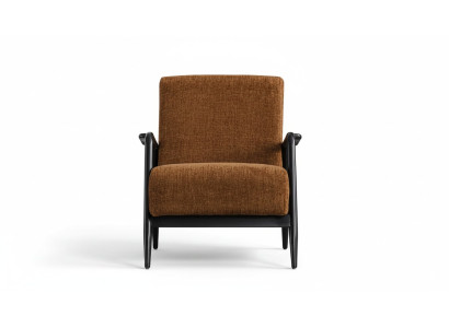Bruine woonkamer fauteuil loungestoel met één zitplaats stoffen fauteuil textiel meubels nieuw