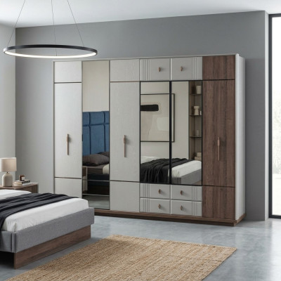 Grote Witte Kledingkast Stijlvol Slaapkamer Hout Luxe Kasten