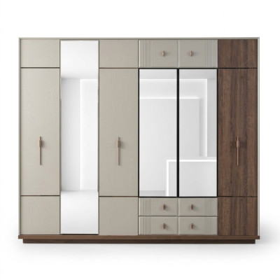 Grote Witte Kledingkast Stijlvol Slaapkamer Hout Luxe Kasten