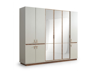 Witte moderne kledingkast Slaapkamerkasten Luxe houten meubels