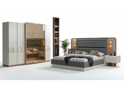 Compleet slaapkamer luxe set bed 2x nachtkastjes modern meubilair 4-delig.