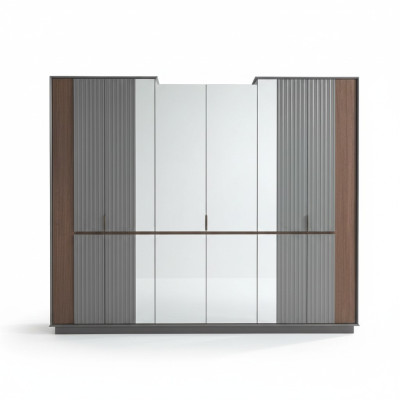 Moderne glazen kast Luxe kledingkasten Slaapkamer houten meubels Nieuw
