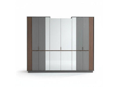 Moderne glazen kast Luxe kledingkasten Slaapkamer houten meubels Nieuw