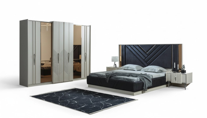 Slaapkamer Bedden Ontwerper Kledingkast Hout Nachtkastjes Set
