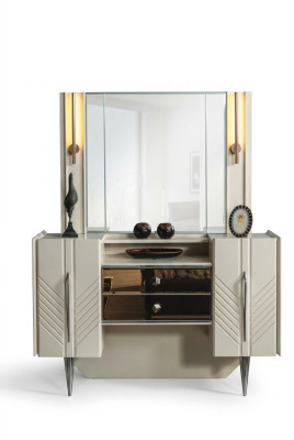 Slaapkamer Set Luxe Witte Kaptafel Spiegel Designer 2-delig Set