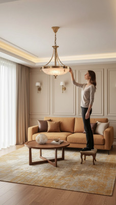 Kroonluchter hanglamp Woonkamer Kroonluchter glanzend glas nieuw