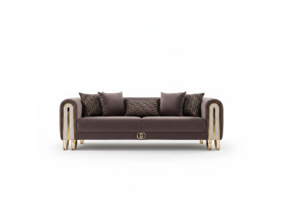 Luxe bank Goud Metaal Bank Driezitsbank Bankstel Meubels 240cm