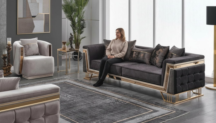 Zitbank Luxe Bankstellen Driepersoons fauteuil Moderne woonkamerbank