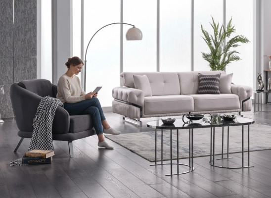 Woonkamerbankstel driezits fauteuil luxe bankstel set 3 + 1 zits