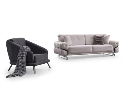 Woonkamerbankstel driezits fauteuil luxe bankstel set 3 + 1 zits