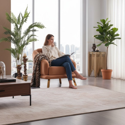 Designer fauteuil woonkamer luxe zitkussen textiel meubels modern fauteuil nieuw