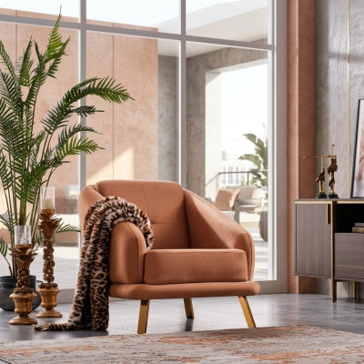 Designer fauteuil woonkamer luxe zitkussen textiel meubels modern fauteuil nieuw