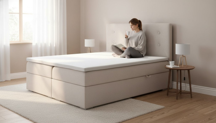 Slaapkamer Bed Luxe Tweepersoonsbed Stijl Modern Gestoffeerd Bed Designer Textiel Meubels