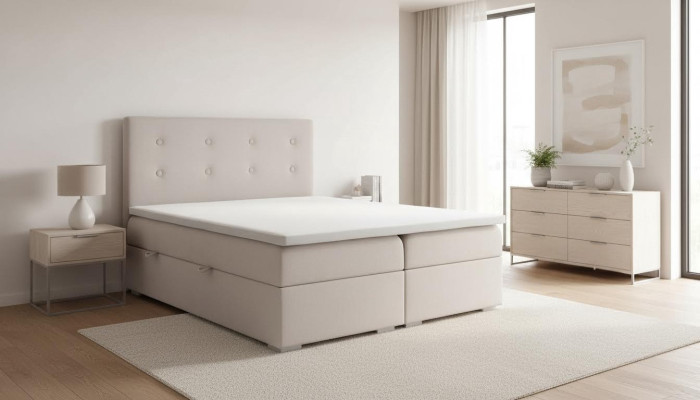 Slaapkamer Bed Luxe Tweepersoonsbed Stijl Modern Gestoffeerd Bed Designer Textiel Meubels