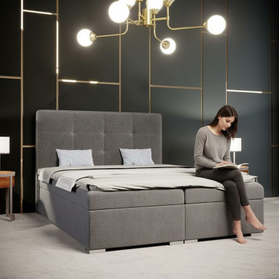 Bed slaapkamer luxe textiel meubels gestoffeerde meubels stijl boxspringbed