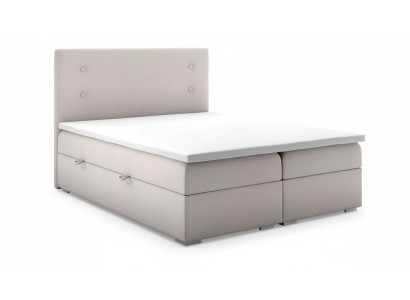 Slaapkamer Bed Bekleding Modern Ontwerp Luxe Tweepersoons Bed Beige Boxspringbed