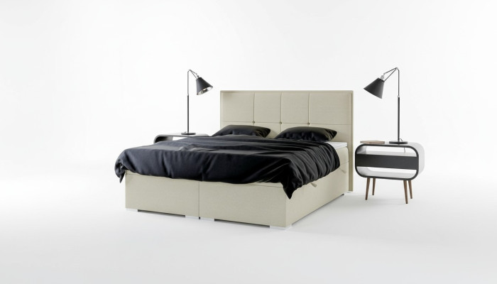 Slaapkamer Bed Bekleding Stof Ontwerp Luxe Meubels Tweepersoonsbed Boxspringbed