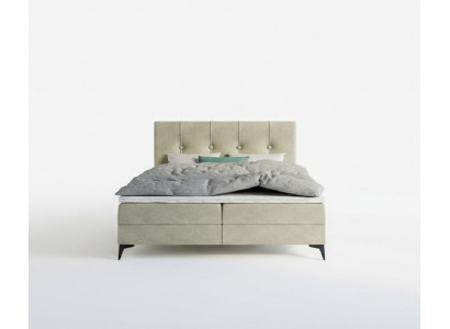 Bed Luxe Slaapkamer Beklede Meubelen Ontwerp Tweepersoonsbed Stof Boxspringbed