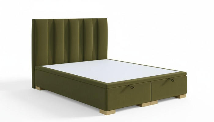 Slaapkamer Bed Tweepersoonsbed Modern Designer Meubels Groen Boxspring