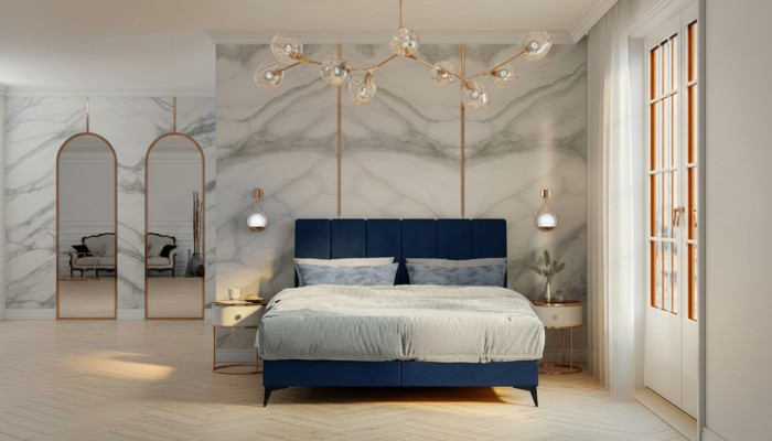 Modern bed bedroom designer double bed box spring bed upholstered bed