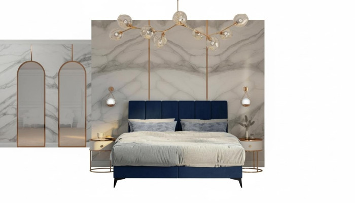 Modern bed bedroom designer double bed box spring bed upholstered bed