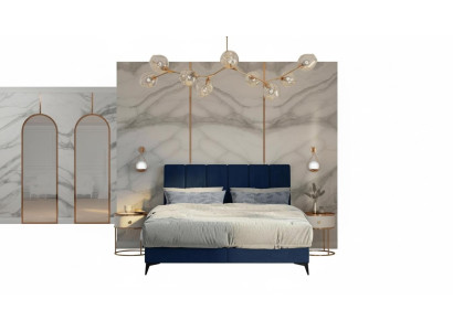 Modern bed bedroom designer double bed box spring bed upholstered bed