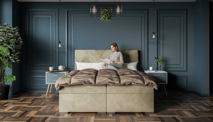 Luxe bed Ontwerper Slaapkamer Meubels Modern Tweepersoons Boxspringbed