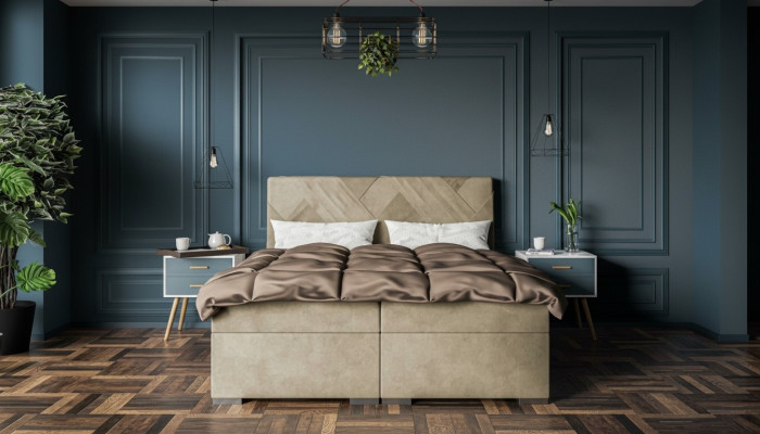 Luxe bed Ontwerper Slaapkamer Meubels Modern Tweepersoons Boxspringbed