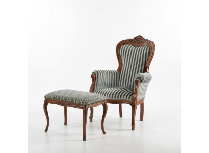 Klassieke fauteuil Woonkamer Eenpersoons Designer gestoffeerde zitting Stoffen meubels