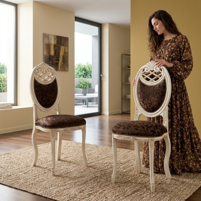 Designerstoel Klassieke eetkamerstoel Luxe meubels Nieuwe fauteuil