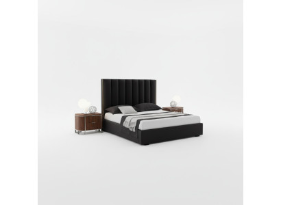 Compleet modern slaapkamer set, designer bed + 2x nachtkastjes 3 delig.