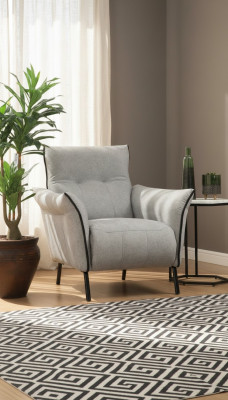 Fauteuil Ontwerp Bekleding Stof Meubels Luxe Woonkamer Modern Gestoffeerde Fauteuil Nieuw
