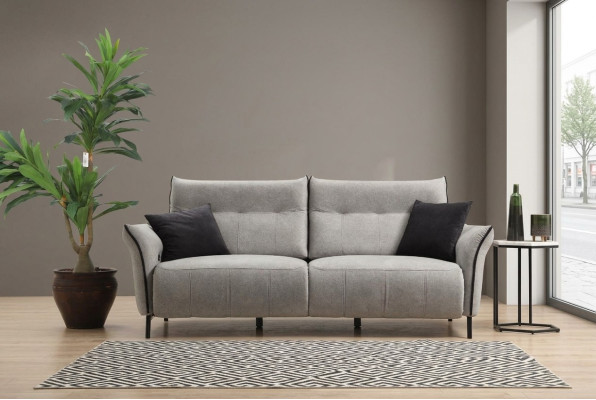 Luxe driezits bank bank designer modern gestoffeerd textiel nieuw meubilair