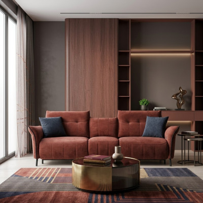 Designerbank Woonkamer Nieuwe Gestoffeerde Bank Vierzitsbank Moderne Meubels