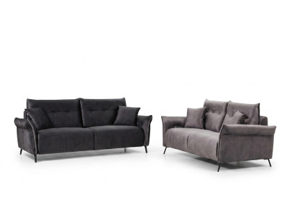 Bankstel set 2 delig Woonkamer 2x Bank Bankstel Driezitter Modern Meubilair
